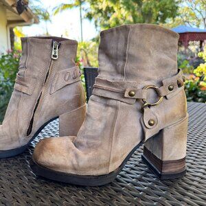 Ultra-stylish A.S.98 women's fashion leather boots, Size: 40/9.5 US, 4 inch heel